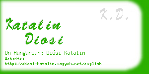 katalin diosi business card